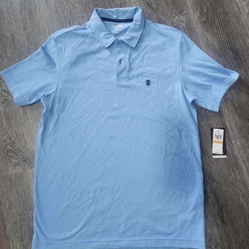 Izod Blue Polo Shirt Classic Cotton Blend